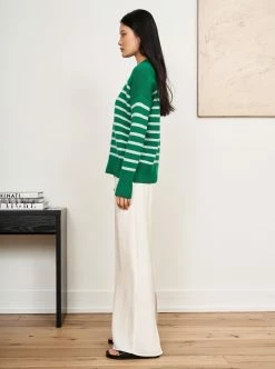 LLC21490_KELLY GREEN/LT. BLUE Monogram Marin Sweater