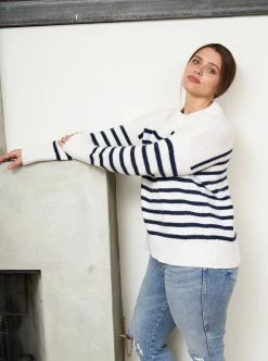 LLC21490_CREAM/NAVY Monogram Marin Sweater