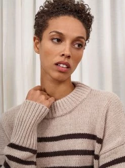 LLC21490_TAN/DARK BROWN Monogram Marin Sweater