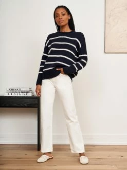 LLC21524_ NAVY/CREAM Monogram Marina Sweater