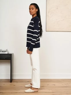 LLC21524_ NAVY/CREAM Monogram Marina Sweater