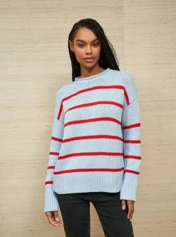 LLC21524_SKY/POPPY Marina Sweater Monogram