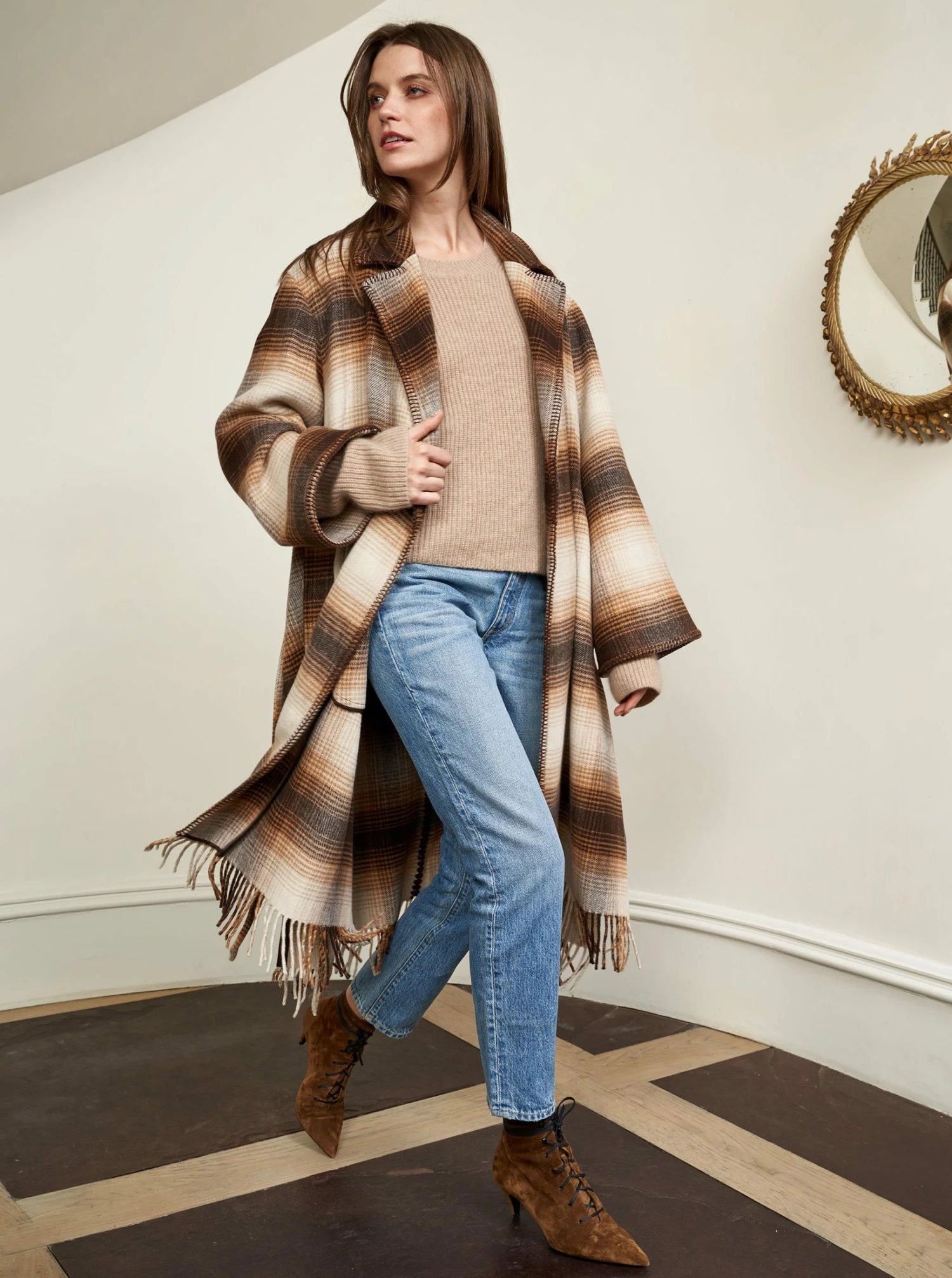 LLC16026 _CHOCOLATE/OAT/RUST Outerwear Mercer Coat 3 LLC16026 _CHOCOLATE/OAT/RUST Outerwear Mercer Coat