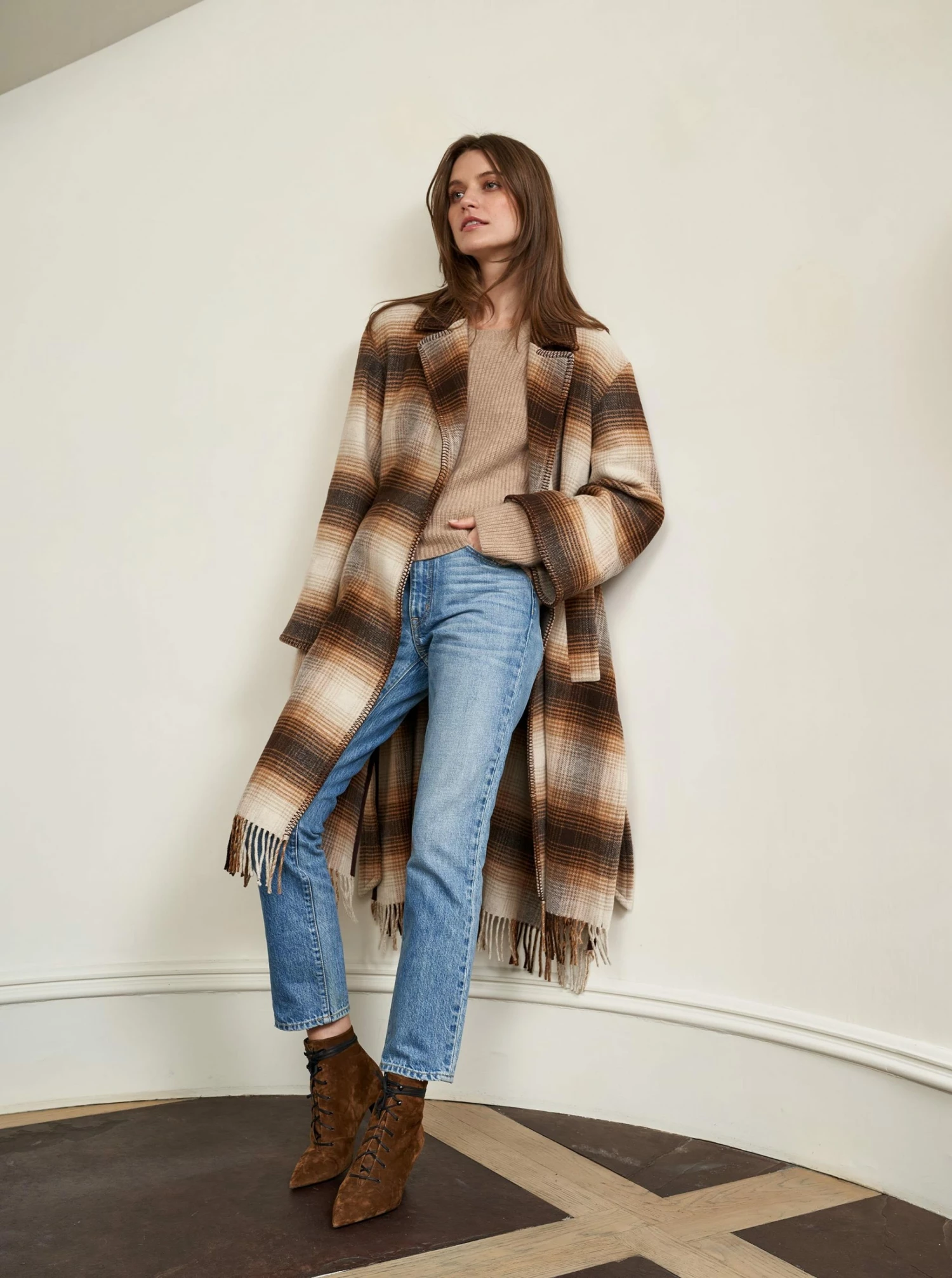 LLC16026 _CHOCOLATE/OAT/RUST Outerwear Mercer Coat 7 LLC16026 _CHOCOLATE/OAT/RUST Outerwear Mercer Coat