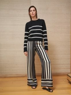 LLC14091_BLACK/IVORY Mia Pant