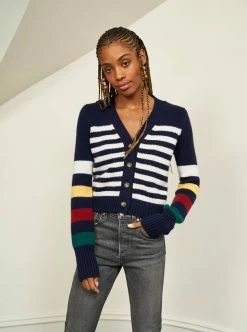 LLC21629_NAVY/CREAM/HUNTER/BURGUNDY/YELLOW Mini Marin Cardigan Monogram