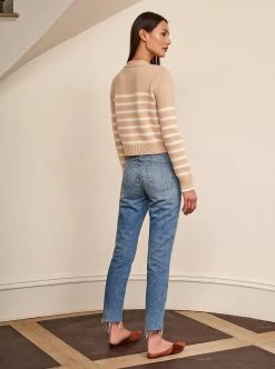 LLC21243_MELANGE CAMEL/CREAM Monogram Mini Marin Cardigan 14 LLC21243_MELANGE CAMEL/CREAM Monogram Mini Marin Cardigan