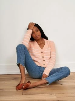 LLC21243_PEACH/PINK Mini Marin Cardigan Monogram