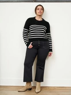 LLC21123_BLACK/CREAM Mini Marin Sweater