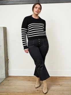 LLC21123_BLACK/CREAM Mini Marin Sweater