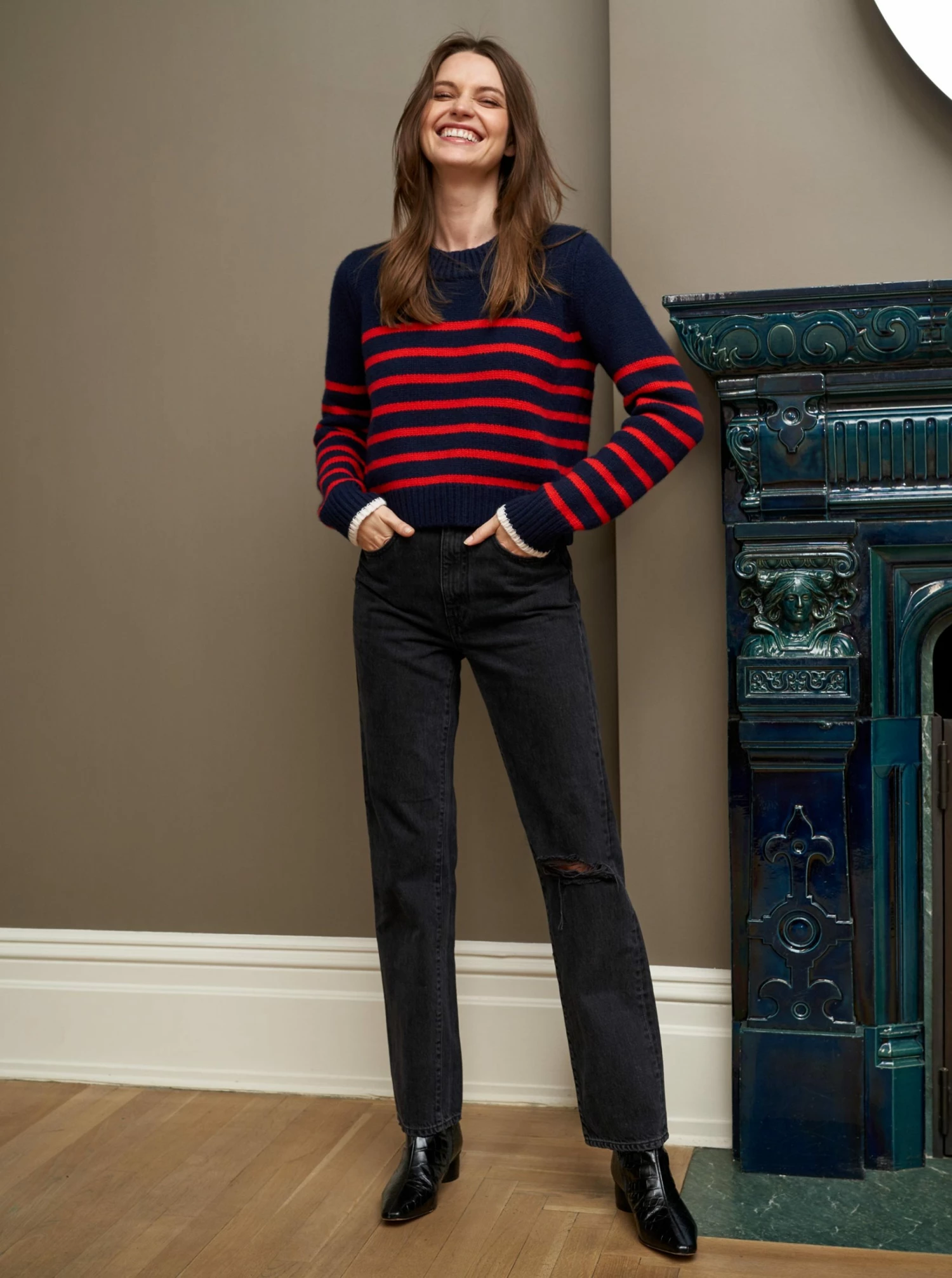 LLC21123_NAVY/RED Mini Marin Sweater 3 LLC21123_NAVY/RED Mini Marin Sweater