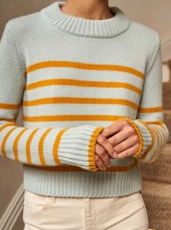 LLC21123_MINT/ GOLD Mini Marin Sweater Monogram