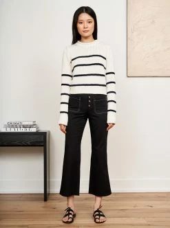 LLC21618_CREAM/NAVY Monogram Mini Marina Sweater