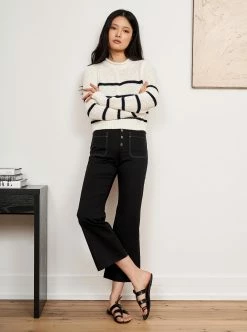 LLC21618_CREAM/NAVY Monogram Mini Marina Sweater
