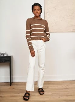 LLC21618_TAN/CREAM Monogram Mini Marina Sweater