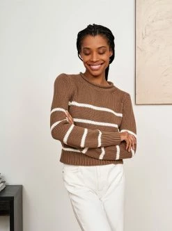 LLC21618_TAN/CREAM Monogram Mini Marina Sweater