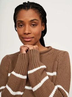 LLC21618_TAN/CREAM Monogram Mini Marina Sweater