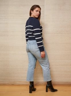 LLC21618_NAVY/CREAM Mini Marina Sweater