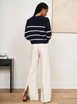LLC21618_NAVY/CREAM Mini Marina Sweater