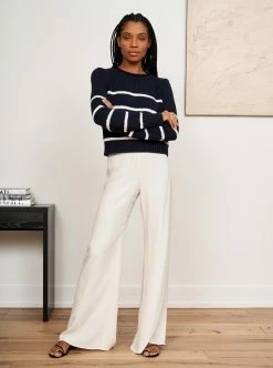 LLC21618_NAVY/CREAM Mini Marina Sweater