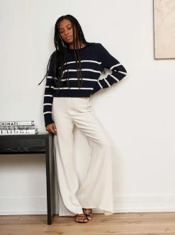 LLC21618_NAVY/CREAM Mini Marina Sweater