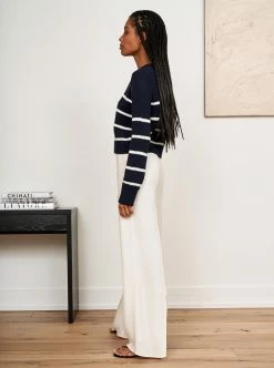 LLC21618_NAVY/CREAM Mini Marina Sweater