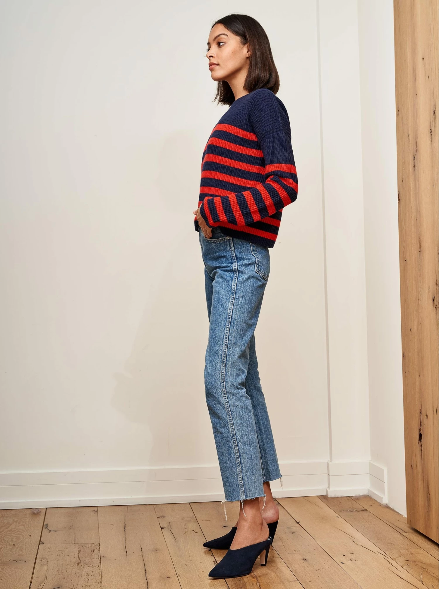LLC21380_NAVY/ORANGEY RED Mini Striped Toujours Sweater Monogram 7 LLC21380_NAVY/ORANGEY RED Mini Striped Toujours Sweater Monogram