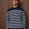 LLM21006 _NAVY/CREAM Mr. Marin Knitwear