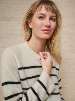 LLC21617_CREAM/BLACK Knitwear Nirvana Sweater