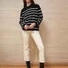 LLC21617_BLACK/CREAM Nirvana Sweater Knitwear