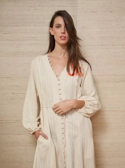 LLC13367_CREAM/BLACK Dresses Penelope Dress