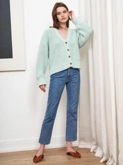 LLC21352_SEAFOAM Knitwear Picnic Cardigan