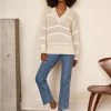 LLC21360_CREAM/WHITE Plage Sweater