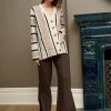 LLC21679_HEATHER CREAM/HEATHER TAN/NAVY Knitwear Playa Cardigan