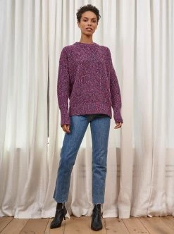 LLC21486_ROYAL BLUE/ HUNTER/SEA BLUE/ FUCHSIA/POPPY Toujours Sweater