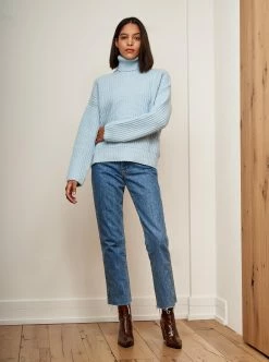 LLC21212_LIGHT BLUE Monogram Toujours Turtleneck