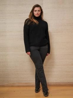 LLC21212_BLACK Monogram Toujours Turtleneck