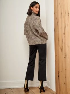 LLC21485_TAN/CAMEL/GOLD/NAVY/CREAM Monogram Toujours Turtleneck