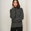 LLC21212_SPECKLED CHARCOAL Toujours Turtleneck