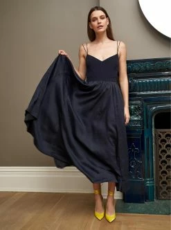 LLC13354_NAVY Tracy Dress