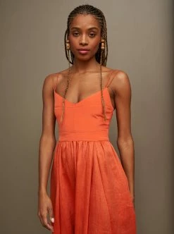 LLC13354_TANGERINE Tracy Dress Dresses