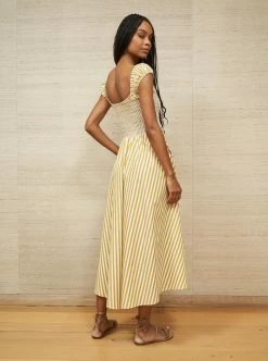 LLC13451_DIJON/IVORY Dresses Vivian Dress