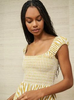 LLC13451_DIJON/IVORY Dresses Vivian Dress