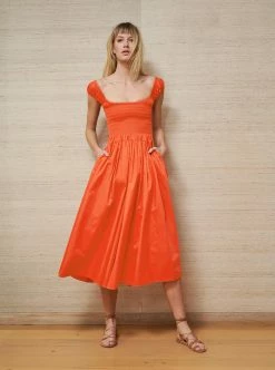 LLC13305_TANGERINE Dresses Vivian Dress