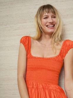 LLC13305_TANGERINE Dresses Vivian Dress