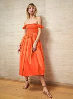 LLC13305_TANGERINE Dresses Vivian Dress