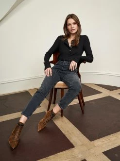 LLC21638_BLACK Tees Waffle Henley 14 LLC21638_BLACK Tees Waffle Henley