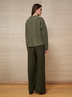 LLC21626_HUNTER Waffle Sweater