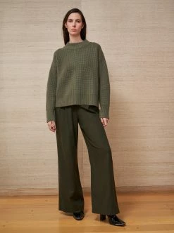 LLC21626_HUNTER Waffle Sweater