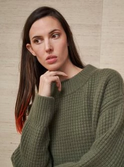 LLC21626_HUNTER Waffle Sweater